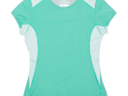 COLUMBIA Womens T-Shirt Green M Fashion