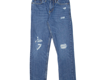 LEVI S 502 Jeans Distressed Boys Blue Regular Tapered W25 L25 Discount