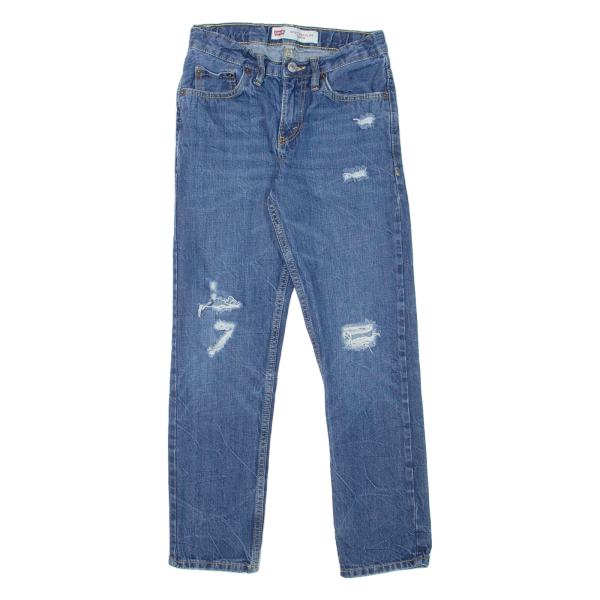 LEVI S 502 Jeans Distressed Boys Blue Regular Tapered W25 L25 Discount