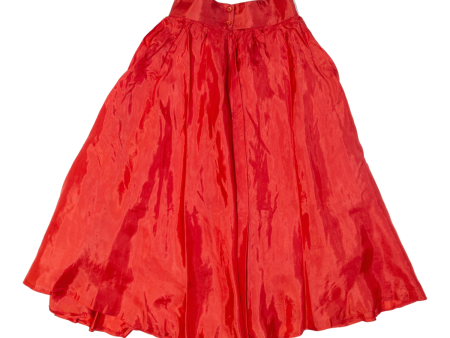 Womens A-Line Skirt Red Midi S Sale