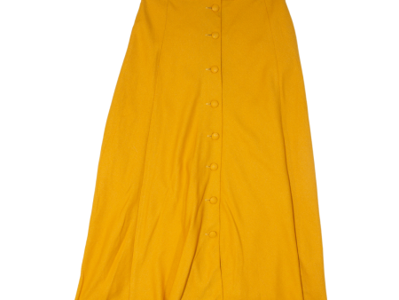 Womens A-Line Skirt Yellow Midi M Online Sale