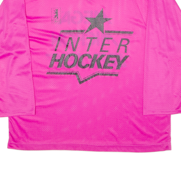 BAUER Inter Hockey Mens Jersey Pink 3 4 Sleeve V-Neck XL Online Hot Sale