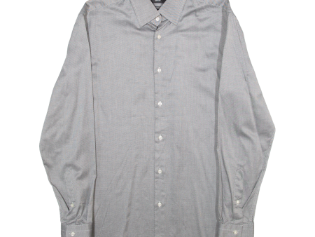 HUGO BOSS Regular Fit Mens Shirt Grey Long Sleeve M Cheap