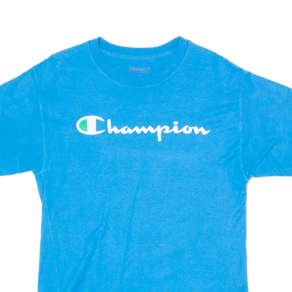 CHAMPION Mens T-Shirt Blue Crew Neck M For Discount