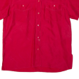 DE VILLE Womens Shirt Red Collared 90s Silk M Online Sale