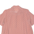 LOVECHILD Womens Printed Blouse Pink Collared 90s Viscose Floral S Fashion