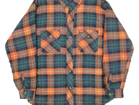 CHALET Quilted Lined Mens Lumberjack Jacket Orange Check M Online Sale