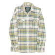 SUPERDRY Mens Flannel Shirt Green Plaid Long Sleeve S Fashion