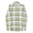 SUPERDRY Mens Flannel Shirt Green Plaid Long Sleeve S Fashion