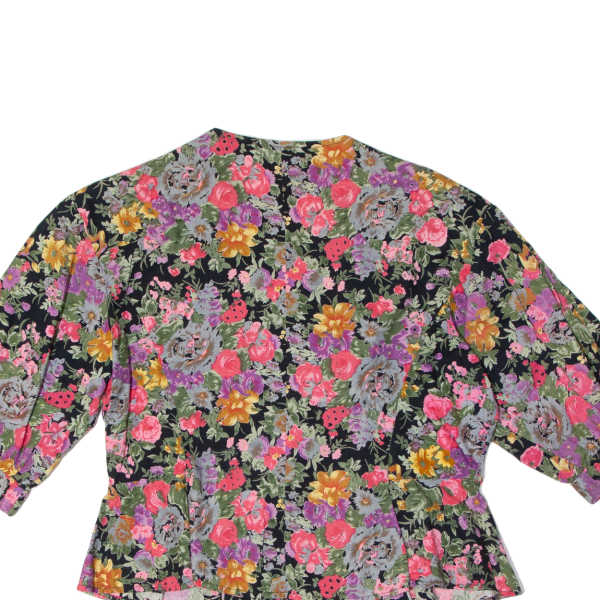 C&A Womens Wrap Blouse Black Floral M Online now