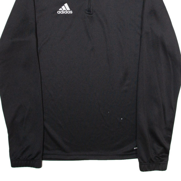 ADIDAS Mens Sweatshirt Black 1 4 Zip S Online