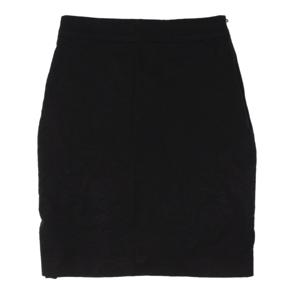 HUGO Womens Pencil Skirt Black Knee Length Wool UK 6 Online Sale