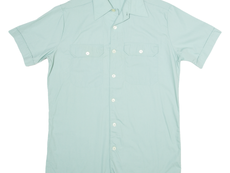 HOBI Mens Plain Shirt Green 90s M For Sale