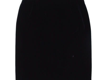 CREATION ATELIER Womens Straight Skirt Black Midi 90s Velvet L Discount