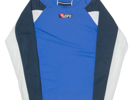 R LOPO Template Mens Football Shirt Jersey Blue Long Sleeve High Neck L For Discount