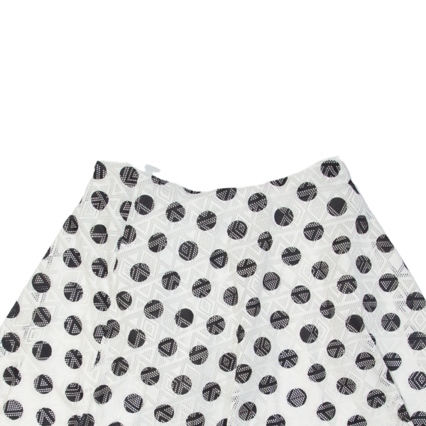 Lined Womens Skater Skirt White Short Spotted M Online now