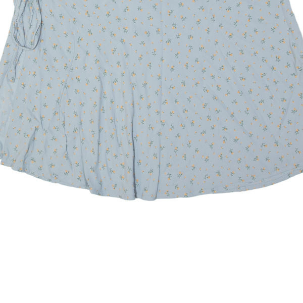 BRANDY MELVILLE Womens Wrap Skirt Blue Short Viscose Floral L Online now