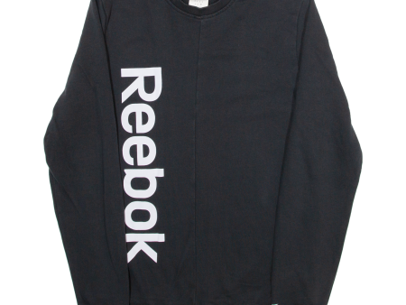 REEBOK Mens Sweatshirt Black S Hot on Sale