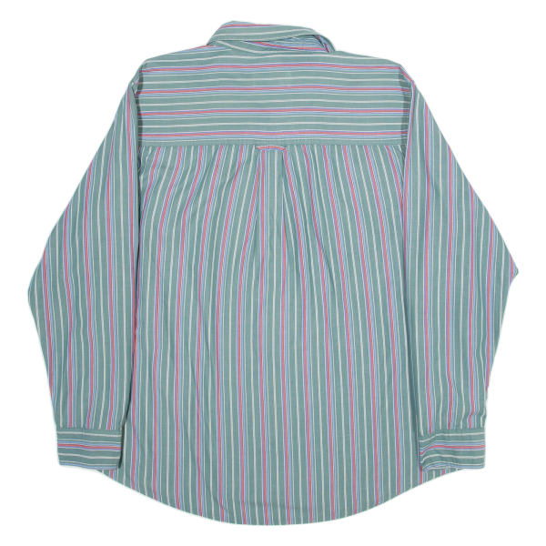 CHAPS Mens Shirt Green Striped Long Sleeve XL Online now