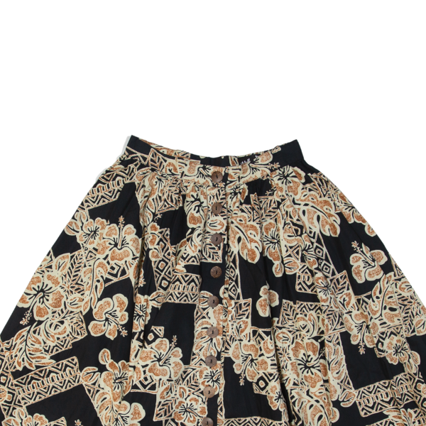 HELL BUNNY Womens A-Line Skirt Black Knee Length Floral UK 10 Hot on Sale