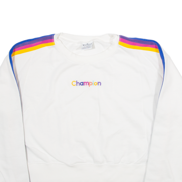 CHAMPION Womens Sweatshirt White XL on Sale