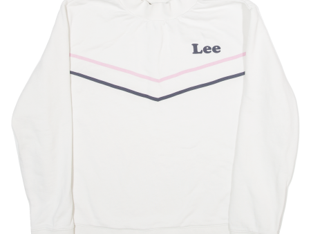 LEE Womens Sweatshirt White High Neck L For Sale