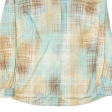 CALANIA Womens Printed Shirt Beige Collared Long Sleeve 90s Plaid UK 20 Cheap