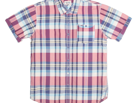 TOMMY HILFIGER Mens Shirt Blue Plaid L For Sale