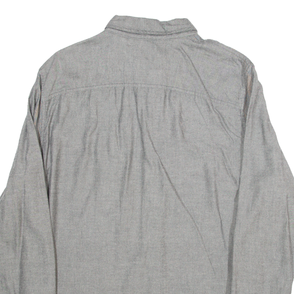 TIMBERLAND Slim Fit Mens Plain Shirt Grey Long Sleeve L Online Hot Sale