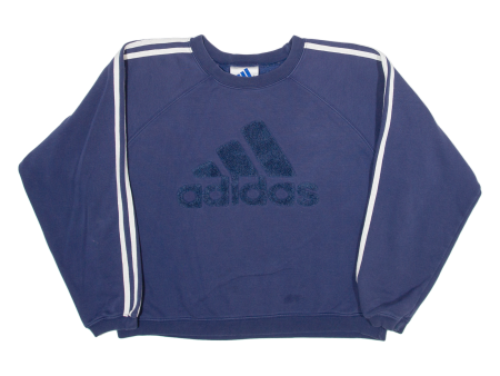 ADIDAS Womens Sweatshirt Blue M Online Hot Sale