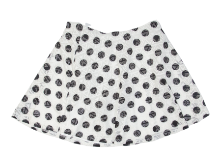 Lined Womens Skater Skirt White Short Spotted M Online now