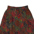 Womens A-Line Skirt Brown Knee Length Viscose Crazy Pattern UK 10 For Sale