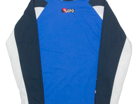 R LOPO Template Mens Football Shirt Jersey Blue Long Sleeve High Neck 2XL Discount