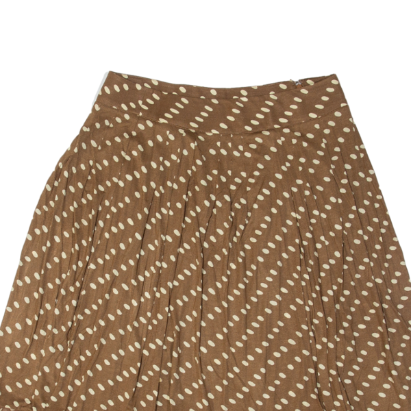 MAX MARA Womens A-Line Skirt Brown Knee Length Viscose Spotted M Discount