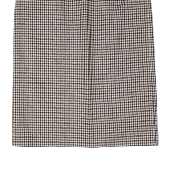 Womens Pencil Skirt Brown Knee Length Check S on Sale