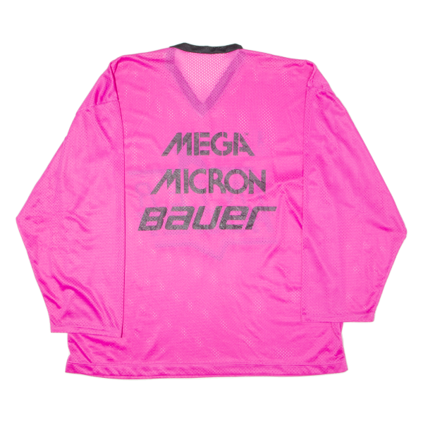 BAUER Inter Hockey Mens Jersey Pink 3 4 Sleeve V-Neck XL Online Hot Sale