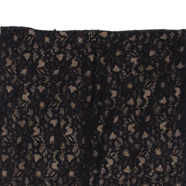 GUESS Lace Womens Straight Skirt Black Short Floral UK 8 Discount