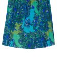 Womens Pleated Skirt Blue Midi 90s Paisley M Discount