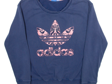 ADIDAS Womens Sweatshirt Blue UK 10 For Cheap