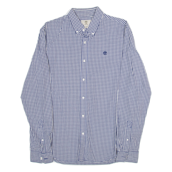 TIMBERLAND Slim Fit Mens Shirt Blue Check Long Sleeve M Online now