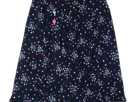 WEBER Womens A-Line Skirt Blue Midi Spotted L Online Sale