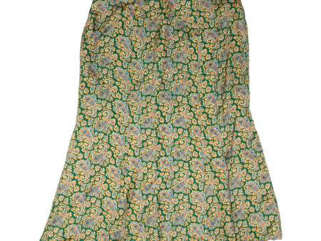 Womens Flare Skirt Green Midi Paisley L Online