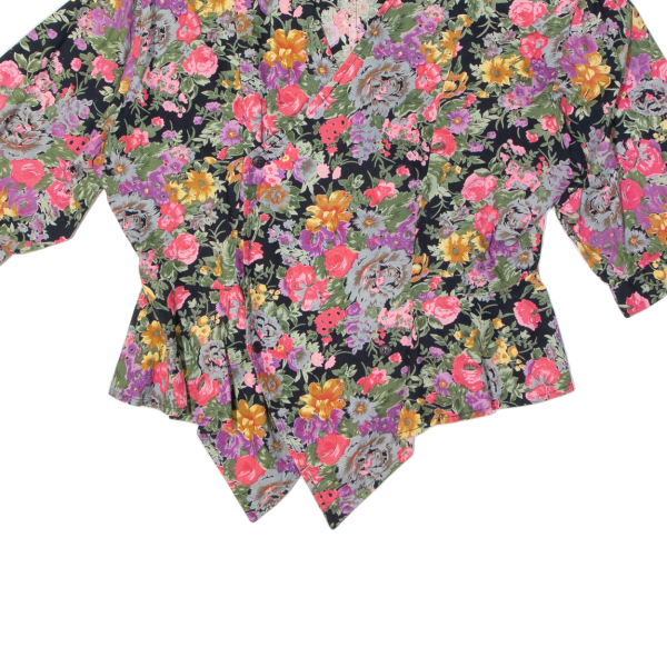 C&A Womens Wrap Blouse Black Floral M Online now