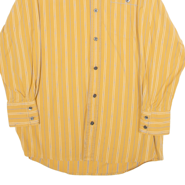 TIMBERLAND Relaxed Fit Mens Shirt Yellow Striped Long Sleeve M Online now