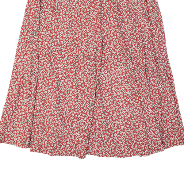 MODA Womens A-Line Skirt Red Midi Floral L Cheap