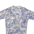 Long Womens Blouse Blue 90s Viscose Floral L Online Hot Sale