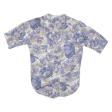 Long Womens Blouse Blue 90s Viscose Floral L Online Hot Sale